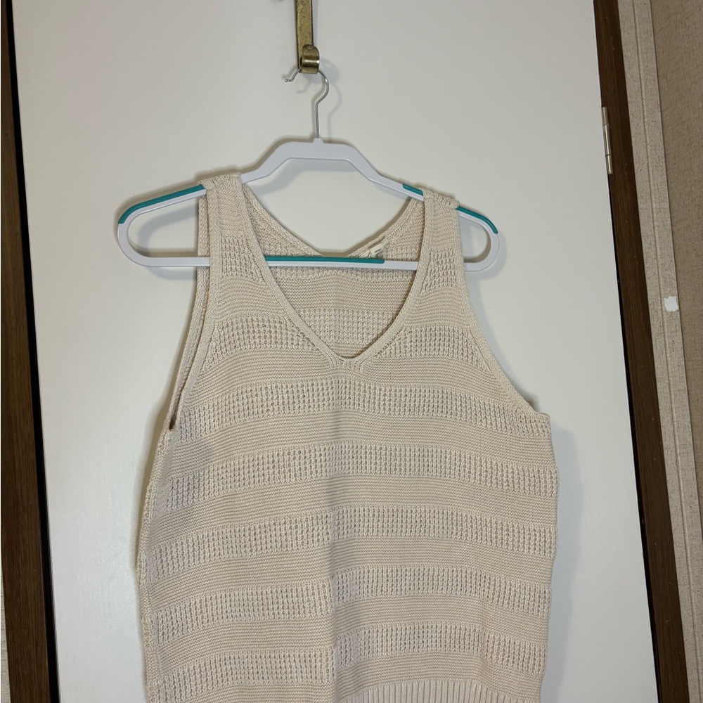 Cream Knit Tank Top